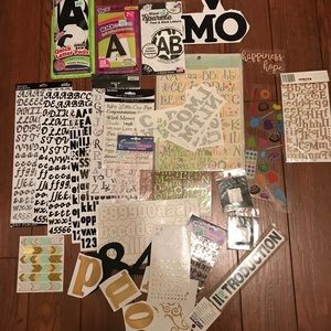 Alphabet Stickers for Scrapbook and Crafting.